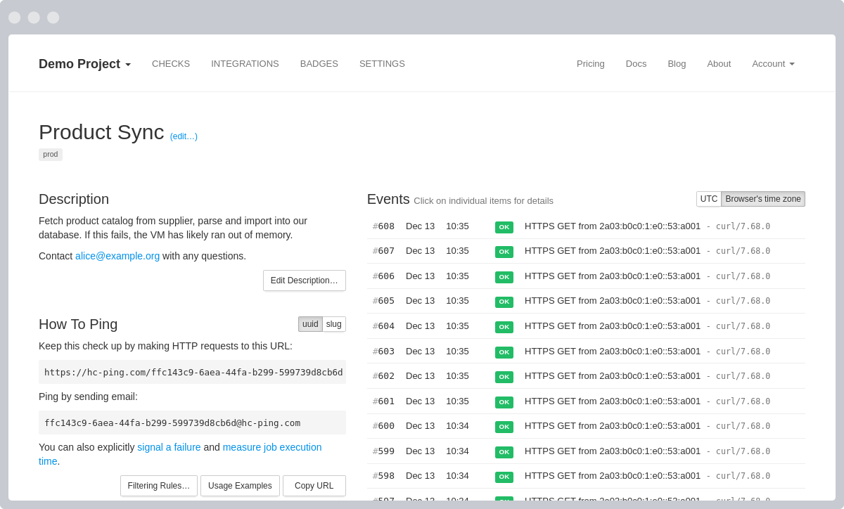 Check detail screenshot